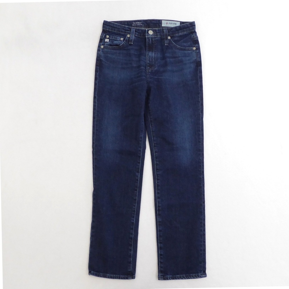 AG Adriano Goldschmied The Isabelle High Rise Straight Crop Jeans Blue Women 25R